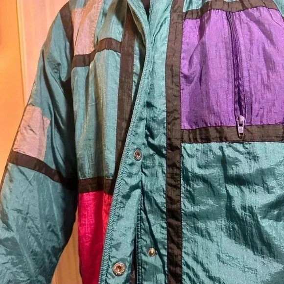 Spencer Douglas Colorful Geometric Pattern Jacket Vintage Retro 80s 90s - Picture 3 of 8